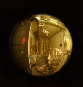Thumbprint (unfinished), 2007, viewed through a peephole!