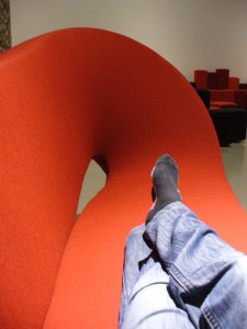 Design geek in Ron Arad designed chair