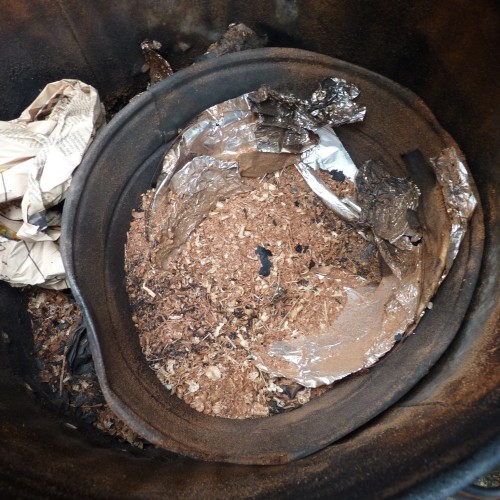 Inside smoke firing bin